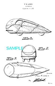 Patent Art: 1930s Streamlined Airomobile Prototype
