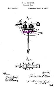 Patent Art: 1870s T. Edison Perforating Pen B - TATTOO (Image1)