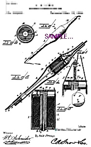 Patent Art: 1890s Lewis Perforating Pen - TATTOO -8x10 (Image1)