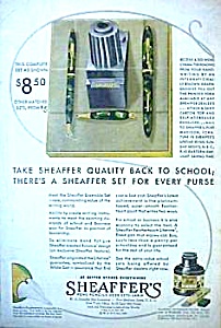 1932 Sheaffer Fountain Pen Art Deco Ad