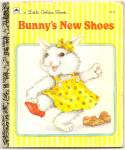 Click here to enlarge image and see more about item DCHBK053009A019: BUNNY'S NEW SHOES - Little Golden Book