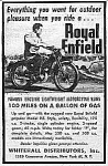 1948 ROYAL ENFIELD MOTORCYCLE Magazine Ad
