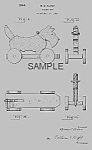 Patent Art: 1940s SCOTTIE DOG PULL TOY -matted