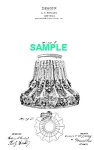 Click here to enlarge image and see more about item PAT1025DD5E: Patent Art: 1910s L C TIFFANY Glass Lamp Shade - Matted