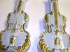 Click to view larger image of Pair of Vintage VIOLIN Pottery WALL POCKETS (Image2)