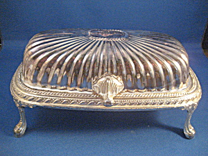 Silver Plated Rogers Footed Butter Dish