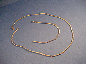 14 KT Gold Plated Necklace and Bracelet (Image1)