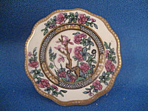 Coalport China Miniature Plate Brooch