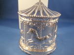 Click to view larger image of Silver Plated Carousel Bank (Image2)