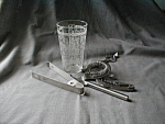 Bar Tools and Recipe Glass
