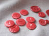 Click to view larger image of Group of Large Vintage Red Buttons (Image2)