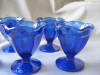Click to view larger image of Six Anchor Hocking Colbalt Blue Desert Dishes (Image2)