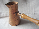 Click here to enlarge image and see more about item 3830: Hand Wrought Side Handle Copper Pitcher