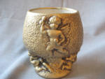 Click to view larger image of Gold Cherub Vase (Image1)