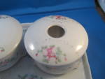 Click to view larger image of Nippon Ceramic Powder Jar and Hair Reciver with Tray (Image3)