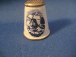 Click here to enlarge image and see more about item 6552: Delft Style Thimble from Austria