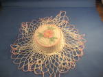 Click here to enlarge image and see more about item 7071AC: Hand Made Doily Pin Cushion