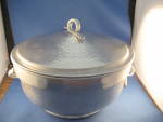 Click here to enlarge image and see more about item 7289: Large Aluminum Bowl with a 2 Part Fire King Bowl