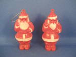 Click to view larger image of Two Very Old Plastic Santa Ornaments (Image1)