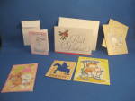 Click here to enlarge image and see more about item 7636: Mixture of Miniature Vintage Greeting Cards