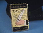 US Constitution Metal Stamp Pin