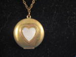 Click to view larger image of Gold and Mother of Pearl Locket (Image1)