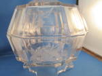 Click to view larger image of Clear Ribbon Footed Covered Dish (Image2)