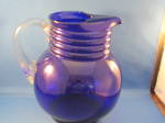 Click to view larger image of Cobalt Blue Glass Pitcher (Image1)