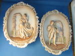 Click to view larger image of Lefton 17th Century Porcelain Plaques (Image1)