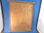 Click here to enlarge image and see more about item 8741: Folk Art Nautical Copper Picture