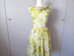 Yellow Flower Chiffon Dress