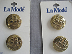 Four Large Ship Buttons From West Germany
