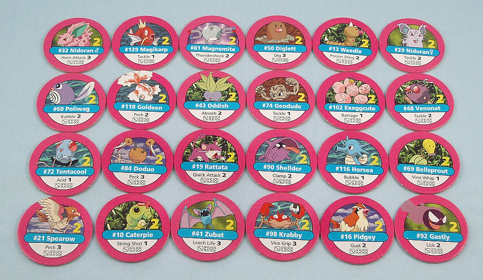 Replacement Pink Chips Pokemon Master Trainer 1999 Per chip READ DISCRIPTION 