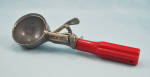 Click here to enlarge image and see more about item 156TE: Peerless #16 - Ice Cream Scoop – Red Handle