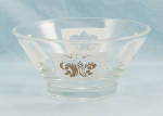 Click here to enlarge image and see more about item 593TE: Fleur-De Lis - Dip Bowl, For Chip N Dip Set, Anchor Hocking