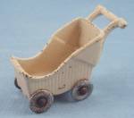 Click here to enlarge image and see more about item TE2629: Kilgore Toy- Baby Carriage – Yellow - Cast Iron – Dollhouse Miniature