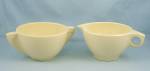 Click here to enlarge image and see more about item TE5909: Boonton Cream Pitcher & Open Sugar – Yellow
