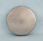Click here to enlarge image and see more about item TE5922: Pat’d. Vintage Compact – Silver-toned