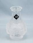 Click here to enlarge image and see more about item TE8049: Desna – Butterflies Vase – Clear & Satin Czech Glass	
