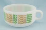 Click here to enlarge image and see more about item TE8835: Glasbake- Handled Soup Bowl – Soups On Sides