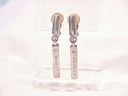 Givenchy Dangling Silver Tone Clip Earrings