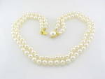 18 INCH DOUBLE STRAND FAUX PEARL NECKLACE