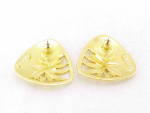 Click to view larger image of BEREBI GOLD TONE AND CREAM ENAMEL PIERCED EARRINGS (Image2)