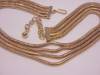 Click to view larger image of GOLD TONE 4 STRAND SNAKE CHAIN CHOKER NECKLACE (Image2)