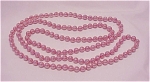 VINTAGE FLAPPER OR OPERA LENGTH PINK PEARL NECKLACE