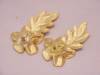 Click to view larger image of LONG MATTE GOLD TONE FLOWER RHINESTONE AND PEARL PIERCED EARRINGS (Image2)