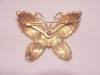 Click to view larger image of YELLOW ENAMEL ON GOLD TONE BUTTERFLY BROOCH SIGNED JJ (Image2)