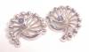 Click to view larger image of VINTAGE ORA CLEAR RHINESTONE SCREWBACK EARRINGS (Image2)