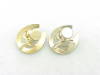 Click to view larger image of VINTAGE ENAMEL AND RHINESTONE LUCKY HORSESHOE SCREWBACK EARRINGS (Image2)