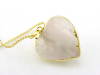 Click to view larger image of ROSE QUARTZ AND TURQUOISE NUGGET HEART PENDANT NECKLACE (Image3)